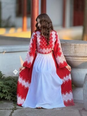 Functional Cultral Dress Red and White