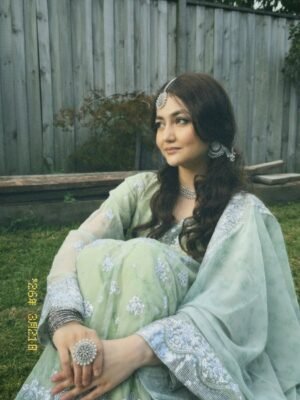 Hand-Embroidered Mint Green Kurti